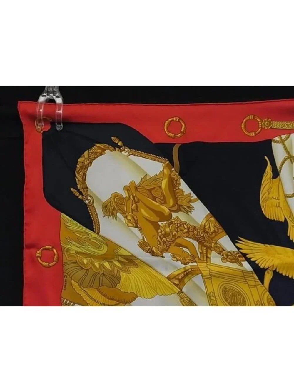 Hermes Soleil de Soie Carre 90 Silk Scarf Shawl Red Multicolor - Picture 3 of 6